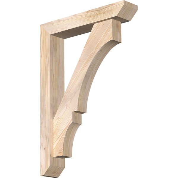 Ekena Millwork Balboa Slat Smooth Bracket w/ Offset Brace, Douglas Fir, 5 1/2"W x 28"D x 40"H BKT0604X28X40BOA06SDF - main